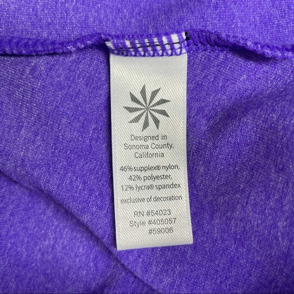 Athleta Rishi Jacket Yoga Hoodie Size M Medium Purple 59006 Hoody Zip Front L/S - Picture 6 of 10